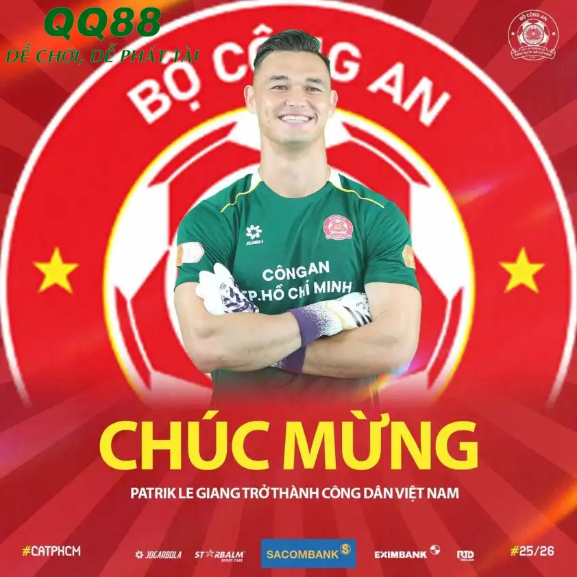 Patrik Lê Giang đã có quốc tịch Việt Nam (Ảnh: CLB) Patrik Lê Giang đã có quốc tịch Việt Nam (Ảnh: CLB)